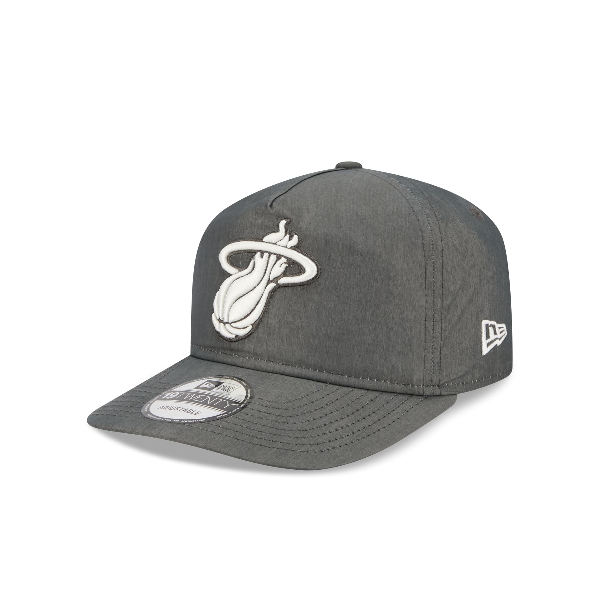 Miami Heat Heather Gray Nylon 19TWENTY Adjustable Hat